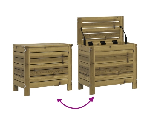 vidaXL 10-daļīgs dārza dīvānu komplekts, impregnēts priedes koks