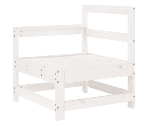 10-Daļīgs Dārza Dīvānu Komplekts, Balts Priedes Masīvkoks Vidaxl