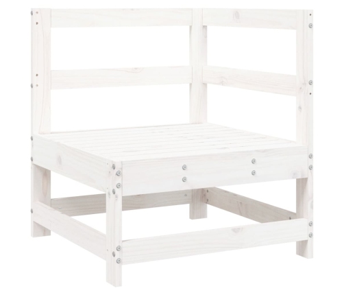 10-Daļīgs Dārza Dīvānu Komplekts, Balts Priedes Masīvkoks Vidaxl