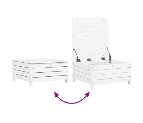 10-Daļīgs Dārza Dīvānu Komplekts, Balts Priedes Masīvkoks Vidaxl