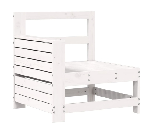 10-Daļīgs Dārza Dīvānu Komplekts, Balts Priedes Masīvkoks Vidaxl