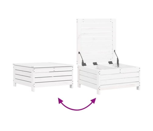 10-Daļīgs Dārza Dīvānu Komplekts, Balts Priedes Masīvkoks Vidaxl