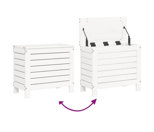 vidaXL 10-daļīgs dārza dīvānu komplekts, balts priedes masīvkoks