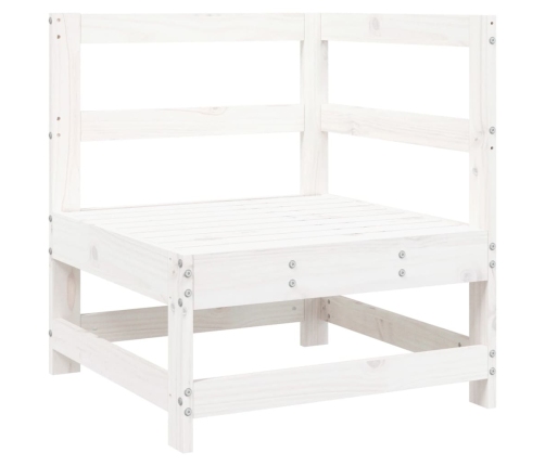 10-Daļīgs Dārza Dīvānu Komplekts, Balts Priedes Masīvkoks Vidaxl