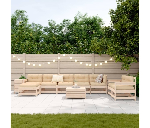 10-Daļīgs Dārza Dīvānu Komplekts, Priedes Masīvkoks Vidaxl