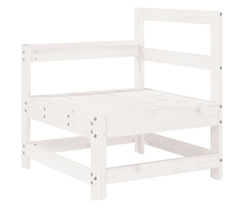 vidaXL 10-daļīgs dārza dīvānu komplekts, balts priedes masīvkoks