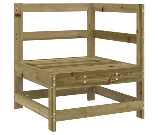 vidaXL 10-daļīgs dārza dīvānu komplekts, impregnēts priedes koks