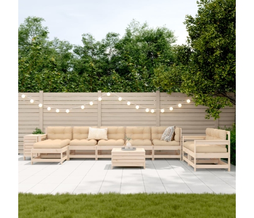 10-Daļīgs Dārza Dīvānu Komplekts, Priedes Masīvkoks Vidaxl