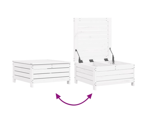 vidaXL 10-daļīgs dārza dīvānu komplekts, balts priedes masīvkoks