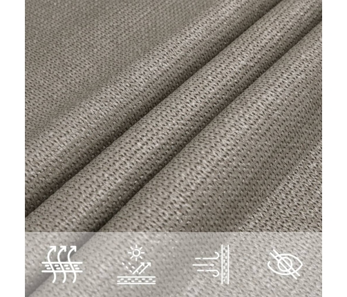 vidaXL saulessargs, 160 g/m², taisnstūra, gaiši pelēks, 2x3 m, HDPE