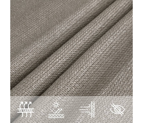 vidaXL saulessargs, 160 g/m², taisnstūra, gaiši pelēks, 5x8 m, HDPE