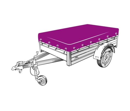 vidaXL piekabes tīkls, zaļš, 2x3,5 m, HDPE