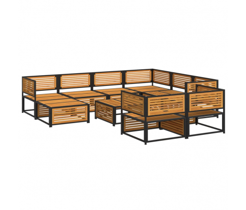 10-Daļīgs Dārza Atpūtas Mēbeļu Komplekts Ar Matračiem, Akācija Vidaxl