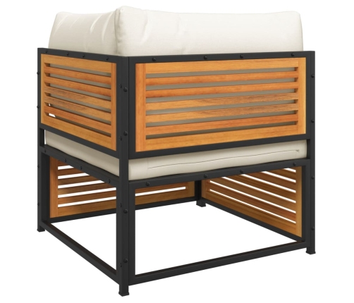 vidaXL 10-daļīgs dārza atpūtas mēbeļu komplekts ar matračiem, akācija