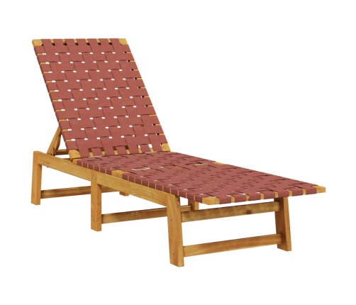 Sauļošanās Zviļņi, 2 Gb., Sarkani, Akācijas Masīvkoks Un Audums Vidaxl