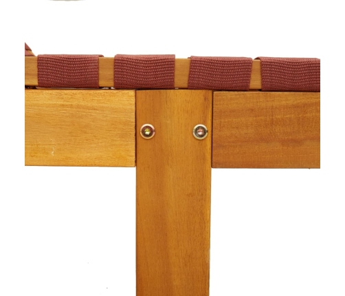 Sauļošanās Zviļņi, 2 Gb., Sarkani, Akācijas Masīvkoks Un Audums Vidaxl