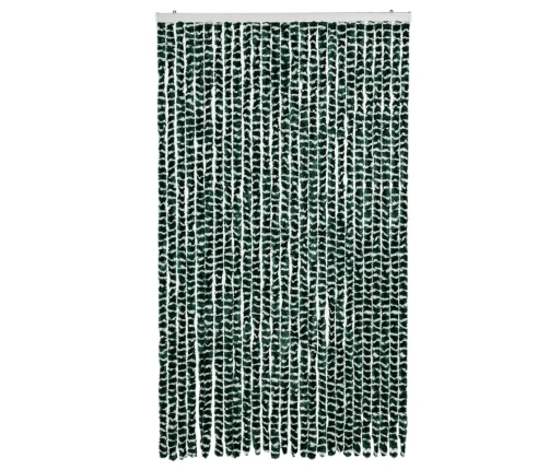 vidaXL kukaiņu aizkars, zaļš un balts, 118x220 cm, šenils