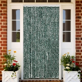 Kukaiņu Aizkars, Zaļš Un Balts, 118X220 Cm, Šenils Vidaxl