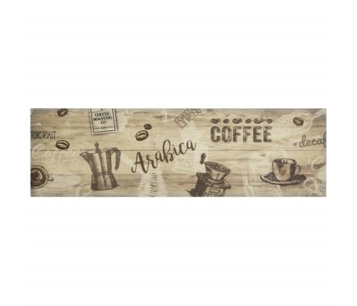 vidaXL virtuves paklājs, mazgājams, ar uzrakstu, 45x150 cm, samts