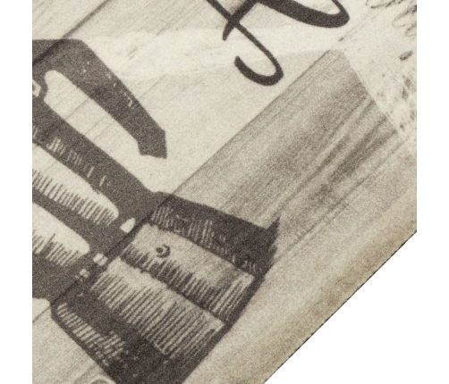 vidaXL virtuves paklājs, mazgājams, ar uzrakstu, 45x150 cm, samts