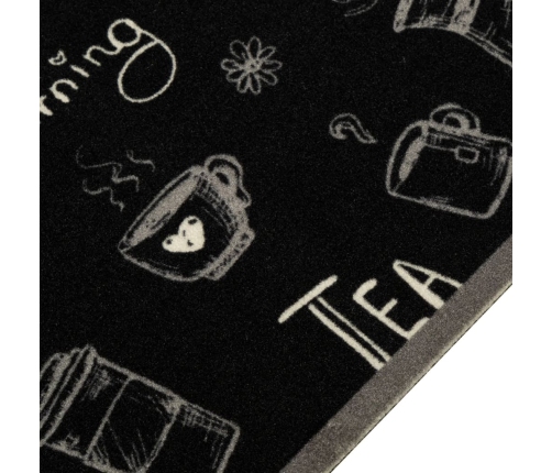 vidaXL virtuves paklājs, mazgājams, ar uzrakstu, 45x150 cm, samts