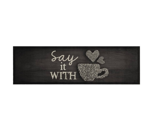 Virtuves Paklājs, Mazgājams, Krūzes Dizains, 45X150 Cm, Samts Vidaxl