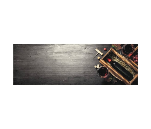 Virtuves Paklājs, Mazgājams, Vīna Pudele, 60X180 Cm, Samts Vidaxl