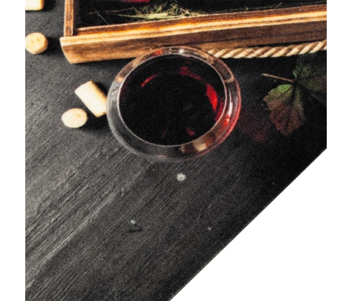 Virtuves Paklājs, Mazgājams, Vīna Pudele, 60X180 Cm, Samts Vidaxl