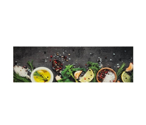 Virtuves Paklājs, Mazgājams, Garšvielu Apdruka, 45X150 Cm Vidaxl