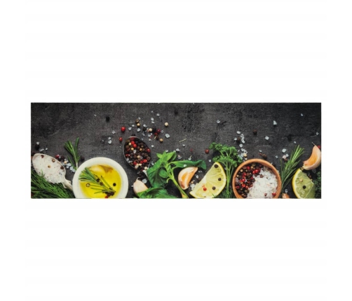 vidaXL virtuves paklājs, mazgājams, garšvielu apdruka, 60x180 cm