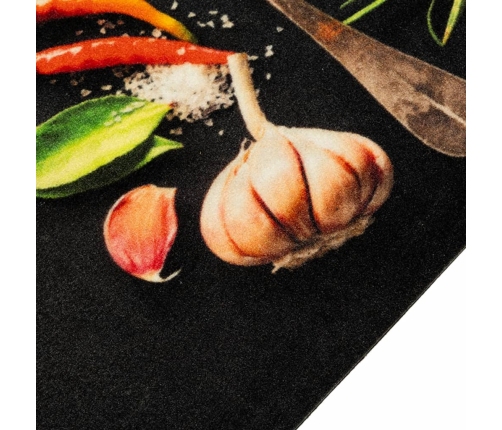 vidaXL virtuves paklājs, mazgājams, garšvielu apdruka, 45x150 cm