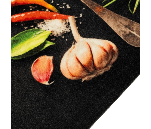 vidaXL virtuves paklājs, mazgājams, garšvielu apdruka, 60x300 cm