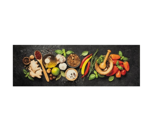 Virtuves Paklājs, Mazgājams, Garšvielu Apdruka, 60X180 Cm Vidaxl