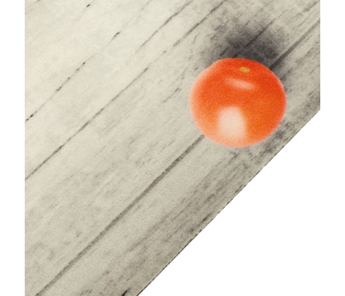 vidaXL virtuves paklājs, mazgājams, tomātu apdruka, 60x180 cm, samts