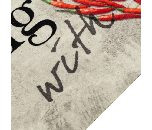 vidaXL virtuves paklājs, mazgājams, ar uzrakstu, 45x150 cm, samts