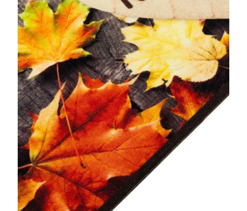 vidaXL virtuves paklājs, mazgājams, rudens apdruka, 45x150 cm, samts