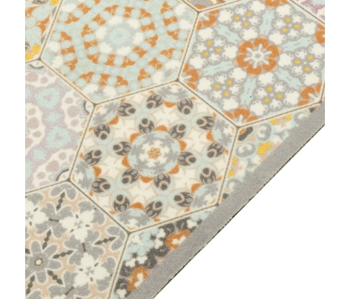 Virtuves Paklājs, Mazgājams, Sešstūru Apdruka, 45X150 Cm, Samts Vidaxl