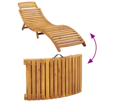 Sauļošanās Zvilņi Ar Matraci, 2 Gab., Bēši, Akācijas Masīvkoks Vidaxl