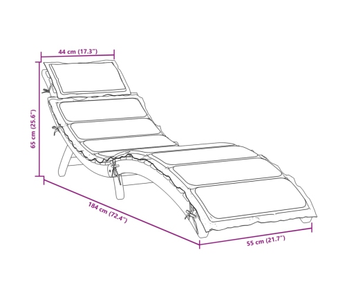 Sauļošanās Zvilņi Ar Matraci, 2 Gab., Sarkans, Akācija Vidaxl
