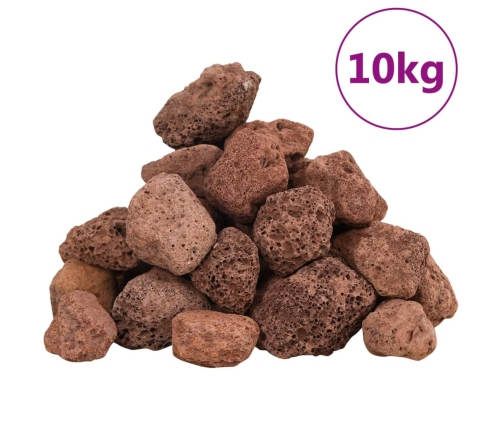 Vulkāniskie Ieži, 10 Kg, Sarkani, 3-5 Cm Vidaxl