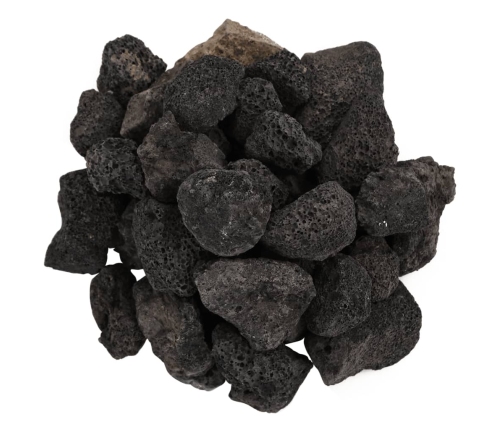 vidaXL vulkāniskie ieži, 10 kg, melni, 3-5 cm