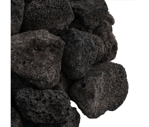 vidaXL vulkāniskie ieži, 25 kg, melni, 3-5 cm