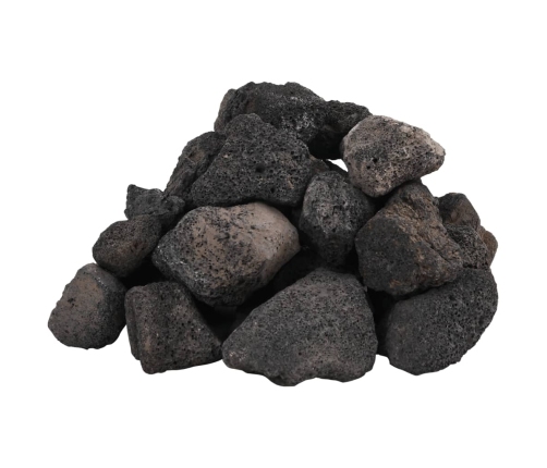 vidaXL vulkāniskie ieži, 25 kg, melni, 5-8 cm