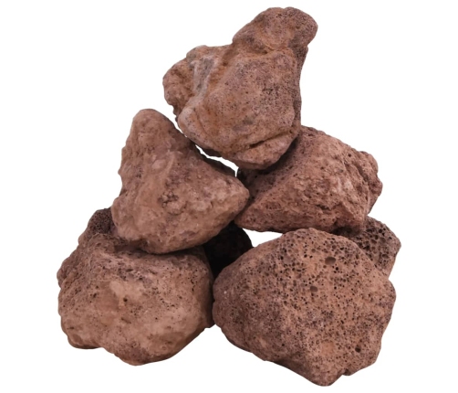 Vulkāniskie Ieži, 10 Kg, Sarkani, 10-30 Cm Vidaxl