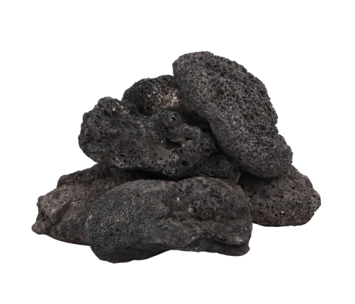 vidaXL vulkāniskie ieži, 10 kg, melni, 10-30 cm