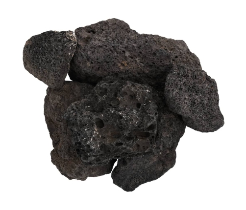 vidaXL vulkāniskie ieži, 10 kg, melni, 10-30 cm