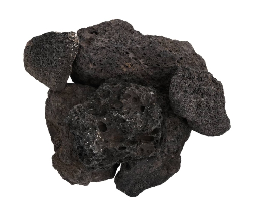 vidaXL vulkāniskie ieži, 25 kg, melni, 10-30 cm