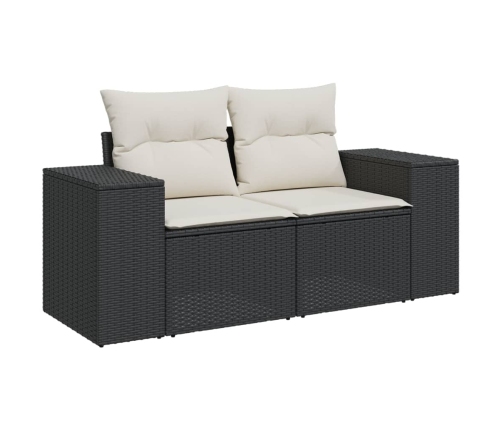 11-Daļīgs Dārza Dīvāna Komplekts, Matrači, Melna Pe Rotangpalma Vidaxl