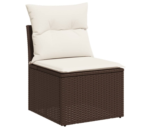 11-Daļīgs Dārza Dīvāna Komplekts, Matrači, Brūna Pe Rotangpalma Vidaxl