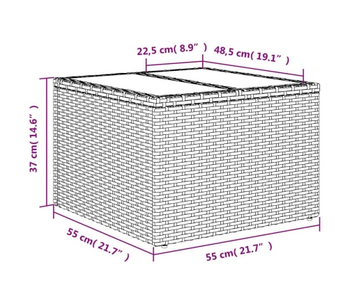 vidaXL 11-daļīgs dārza dīvāna komplekts ar matračiem, pelēka PE pinums